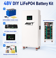 Kit de boîtier DIY pour batterie LifePO4 48V 16kWh en stock UE PL + Ensemble de 16 cellules EV MB31 Grade A 314Ah avec BMS JK et boîtier de rack à équilibrage actif