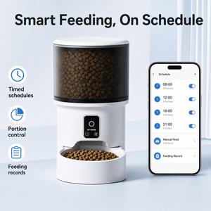 Distributore Automatico di Cibo per Animali Domestici Smart con WiFi e App, Dispenser per <span class=keywords><strong>Gatti</strong></span> da 7L/4L, in Plastica Durevole ed Ecologica, Alimentazione Temporizzata, Vendita all'Ingrosso OEM - Product Image 2
