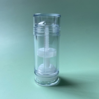Tube de Rouge à Lèvres Vide en Plastique Transparent, Emballage Cosmétique Tournant, Sérigraphie Dorée, 15ml 15g, Outils de Maquillage