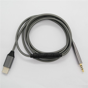 Cable de audio trenzado de 120 cm, color gris frío, con núcleo de cobre estañado y TPE trenzado para dispositivos digitales - Product Image 2