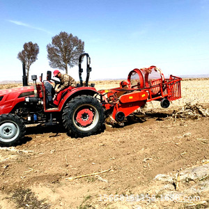Râteau à herbe hydraulique pour la récupération des films résiduels, rouge, machine agricole pour utilisation sur le terrain, haute productivité - Product Image 3