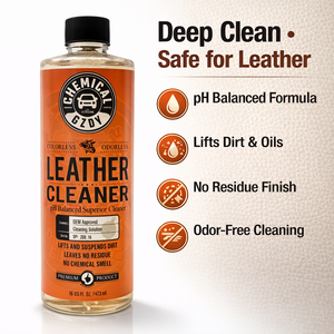 <b>Leather</b> <b>Cleaner</b> (473ml)--pH Balanced Car <b>Leather</b> <b>Cleaner</b>, Removes Dirt & Oils, No Residue, Odorless Interior <b>Cleaner</b> - Product Image 4
