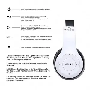 2023 Meist verkaufte kabellose Kopfhörer Headset Mega Bass Gaming-Kopfhörer Mit TF-Karte FM Stereo Radio Ohrhörer & In-Ear-Kopfhörer