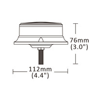Einbolzen-Montage 12-24V LED-Rundumleuchte ECE R65 Klasse 1 UKCA-Zertifiziert Gelbe Notfall-Stroboskop-Warnleuchte für LKW