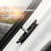 4 protections de serrure de porte de voiture en silicone compatibles avec le modèle 3/Y, réduisent le bruit de fermeture, coussinets anti-collision