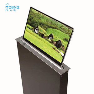 18.4 pouces caché motorisé pop up rétractable moniteur écran ascenseur avec télécommande pour <span class=keywords><strong>salle</strong></span> <span class=keywords><strong>de</strong></span> réunion <span class=keywords><strong>de</strong></span> conférence bureau équipement - Product Image 4