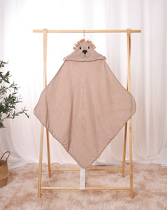 Toalla de Baño Orgánica con Capucha para Niños, Diseño de Cara de Animal, Suave, de Algodón, Tipo Poncho - Product Image 6