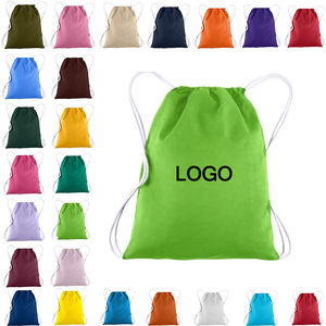 Tas Serut Kanvas Promosi Murah Tali Kuat Tas Serut Olahraga Dengan Logo Ransel Serut - Product Image 4