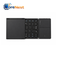 Clavier pliable CoreNest avec pavé tactile, rechargeable, portable, clavier de voyage, clavier pliable de poche