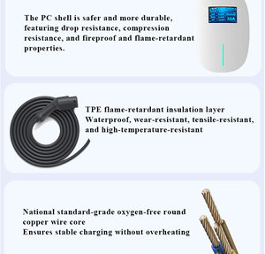 Borne <span class=keywords><strong>de</strong></span> recharge murale pour VE 11 kW avec crochet <span class=keywords><strong>de</strong></span> gestion <span class=keywords><strong>de</strong></span> câbles intégré pour une recharge en <span class=keywords><strong>garage</strong></span> bien rangée et optimisée, idéale pour la <span class=keywords><strong>location</strong></span> publique et les parkings partagés - Product Image 5