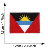 Écussons brodés thermocollants drapeaux des pays d'Amérique du Nord en stock, prêts à être expédiés pour vestes, sacs à dos, uniformes - Vente en gros