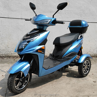 Scooter électrique à 3 roues 1000W 60V, carrosserie ouverte, capacité 300kg, tricycle fermé, siège passager ouvert, tricycle à 3 roues