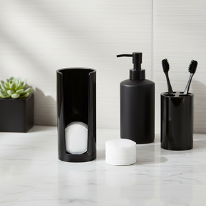 Collezione Spirella Sydney, Dispenser per Dischetti di Cotone, Acrilico, Nero - Product Image 3