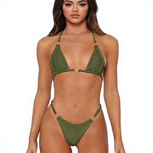 Wholesale Women Olive Green <b>Bikini</b> Set - Product Image 1