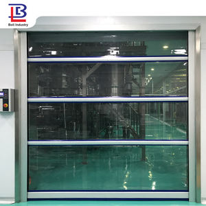 Antipolvo de alta densidad, nuevo diseño, transparente, PVC, almacén, puerta de persiana enrollable rápida, puerta automática rápida de alta velocidad - Product Image 1