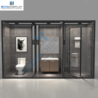 Présentoir personnalisable Boya CDC022 pour articles de salle de bain, support d'exposition pour toilettes, présentoir de carreaux de céramique pour salle d'exposition ISO9474