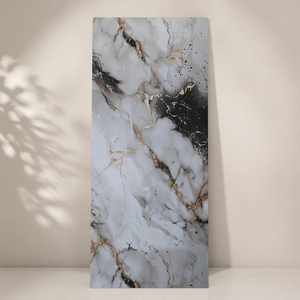Panel <span class=keywords><strong>de</strong></span> Pared <span class=keywords><strong>de</strong></span> PVC <span class=keywords><strong>con</strong></span> Patrón <span class=keywords><strong>de</strong></span> Mármol Moderno, Vetas Doradas, Textura Fina, Resistente al Fuego e Impermeable, para Hospitales, Hogares y Decoración <span class=keywords><strong>de</strong></span> Interiores - Product Image 1