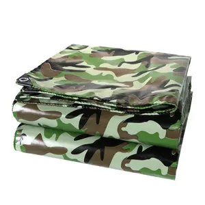 FORCENTRA Outdoor Camping Polyethylene Waterproof Truck Cover Woven PE Tarpaulin Camouflage PE Tarp For Truck Cover