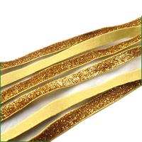 WL001 Shuman Meilleure vente Ruban élastique tissé en polyester brillant effet velours et paillettes, 1cm 1.5cm 2cm, Accessoires vestimentaires, Ruban large