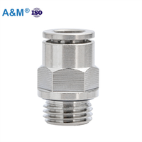 Connecteur pneumatique droit mâle en métal MPC, pièces de raccordement pour l'air, usine Airmax Chine Zhejiang, garantie 1 an