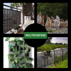Malla de Plástico Negra Versátil para Cercas, Ecológica, Anti-UV, Duradera, Cortable, para Barrera de Animales (Gatos/Perros/Conejos) y Protección de Árboles - Product Image 4