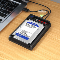 Station d'accueil DM M.2/SATA 2,5/3,5 pouces pour HDD/SSD avec interface USB 3.0 et affichage LED HD055