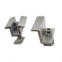 Kit Penjepit Panel Surya YUJI Pemasangan Cepat dari Aluminium Anodized, Set Baut Sistem Pemasangan di Tanah, Tahan Angin 60m/s, Tahan Salju