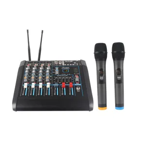 Console de mixer de áudio 4 canais bt, mais novo console de mixer de áudio com amplificador