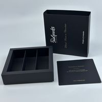 En stock petite quantité minimale de commande personnalisé noir cadeau chocolat truffe boîte brillant stratification mat stratification gaufrage UV