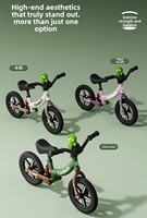 Nouveau Vélo d'équilibre à suspension pour enfants, Trottinette à pousser, Véhicule jouet tout-terrain amortissant les chocs