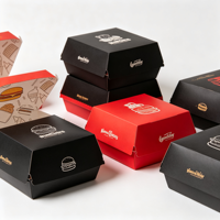 Emballages de restauration rapide en gros pour la vente à emporter : Boîtes à hamburgers, Contenants à frites personnalisables avec logo, Boîtes à poulet pour la restauration