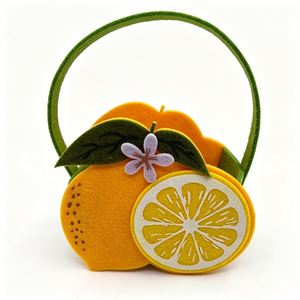 Sacs cadeaux non-tissés avec poignée pour fête au thème citron, fournitures d'anniversaire sur le thème des fruits d'été, idéaux pour les stands de limonade - Product Image 1