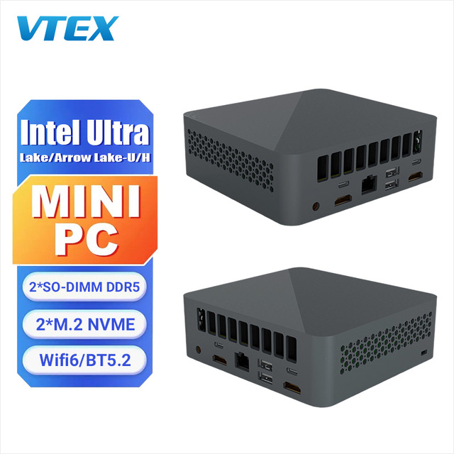 AI Computing I5/i7 Mini PC DDR5 PCIe4.0 SSD Thunder4 48G Win11/Linux Embedded System Industrial Compact Office Grade Mini PC