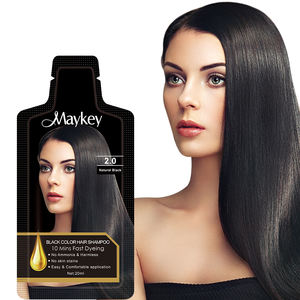 Shampooing professionnel personnalisé en usine, 10 teintes, coloration rapide, couleur noire, lotion pour cheveux, ml - Product Image 2