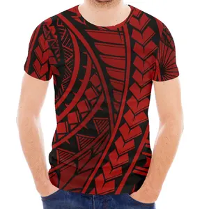 Pakaian Pria T Shirt Totem dari Polynesian Oka T-Shirt Unisex Kasual Lengan Pendek Tops Tees untuk Dewasa Pria Gym T Shirt