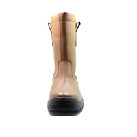 Chaussures de sécurité d'hiver chaudes en cuir gaufré avec embout en acier pour le travail des travailleurs Bottes de sécurité marron