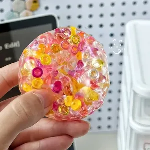 Plush Latex Squishy Balls Ice <b>Beads</b> Squeeze Toy Super Soft Mochi Fidget Slow Rebound Anxiety Relaxation Unisex Gift - Product Image 6