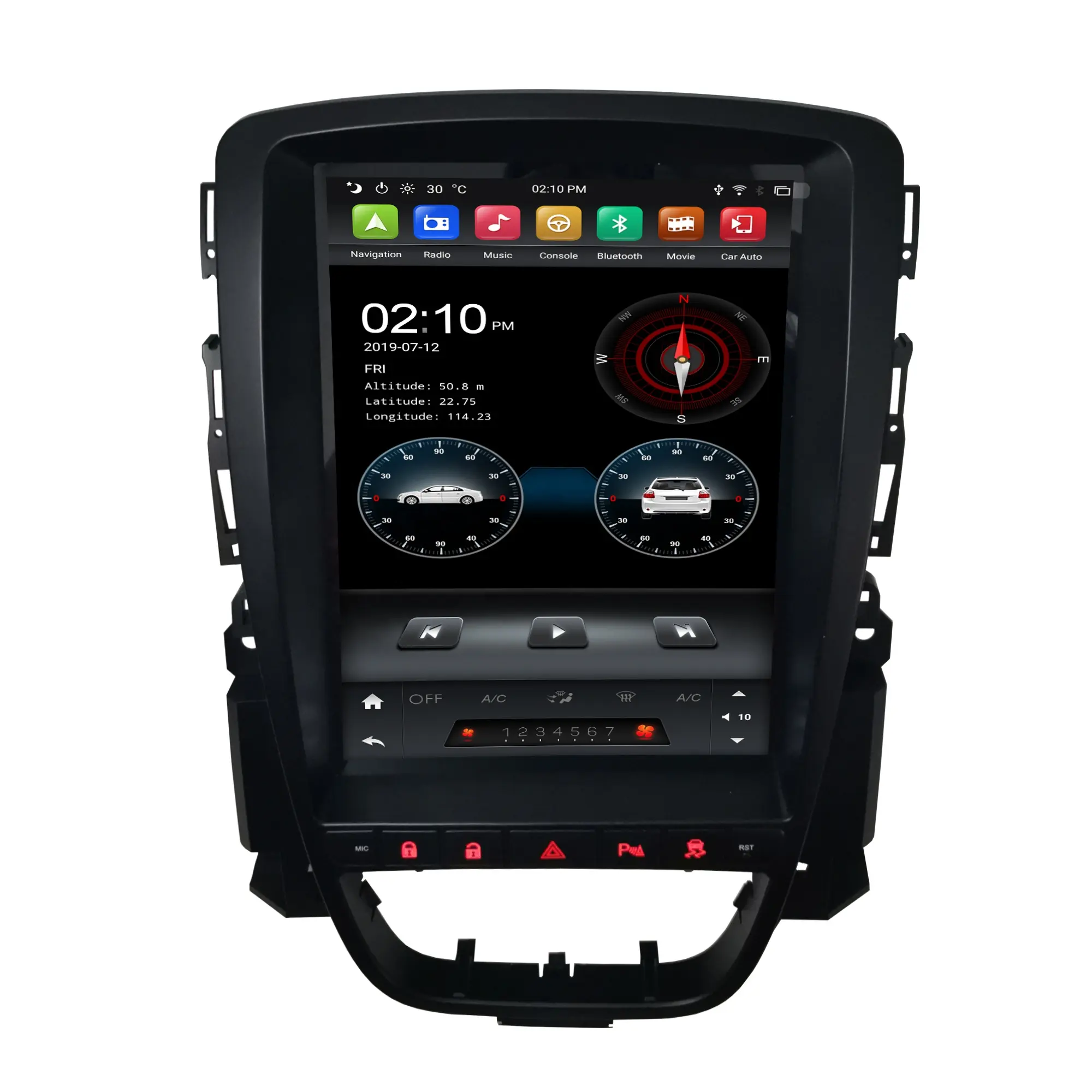 Klyde-REPRODUCTOR de pantalla táctil de 9,7 "para coche estilo tesla, para ASTRA J 2012 2013 2014 PX6 64GB, ESTÉREO
