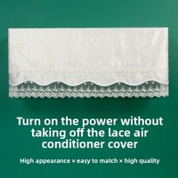 Funda Protectora Moderna para Aire Acondicionado, de Tela con Encaje, Antipolvo y Antiviento, para Unidades Colgantes de Aire Frío Haier Gree