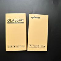 Boîte d'emballage de protection d'écran en papier kraft au détail en verre trempé pour téléphone portable