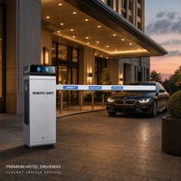 Barrière Automatique à Flèche Série Robot 200W DC24V DC36V Boîtier Extérieur IP54 pour Entrées de Véhicules et Hôtels – Vente en Gros