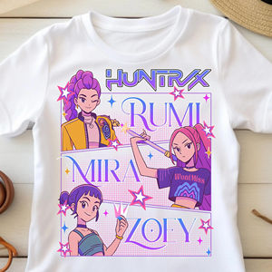 Huntrix Kpop <span class=keywords><strong>Demon</strong></span> Hunters Transfert DTF Rumi Mira Zoey Anime Manga Transfert Thermique K-Pop Saja Amusant Prêt à Presser - Product Image 6