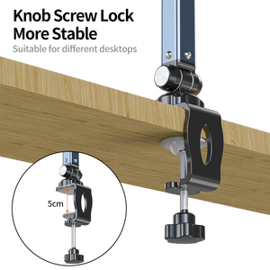 מעמד מיקרופון שולחני גמיש וחזק, זרוע בום למיקרופון, זרוע מספריים לאולפן הקלטות למיקרופון קבל - Product Image 4