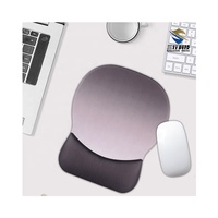 Tapis de souris ergonomique en mousse à mémoire de forme gris et noir dégradé avec repose-poignet en gel, en stock pour ordinateur, bureau et usage domestique