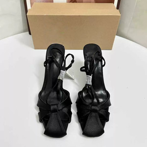 Nouvelles sandales à talons pour femmes style été - Bout rond ajouré, embout fermé, brides dorées, idéales pour l'extérieur - Product Image 3