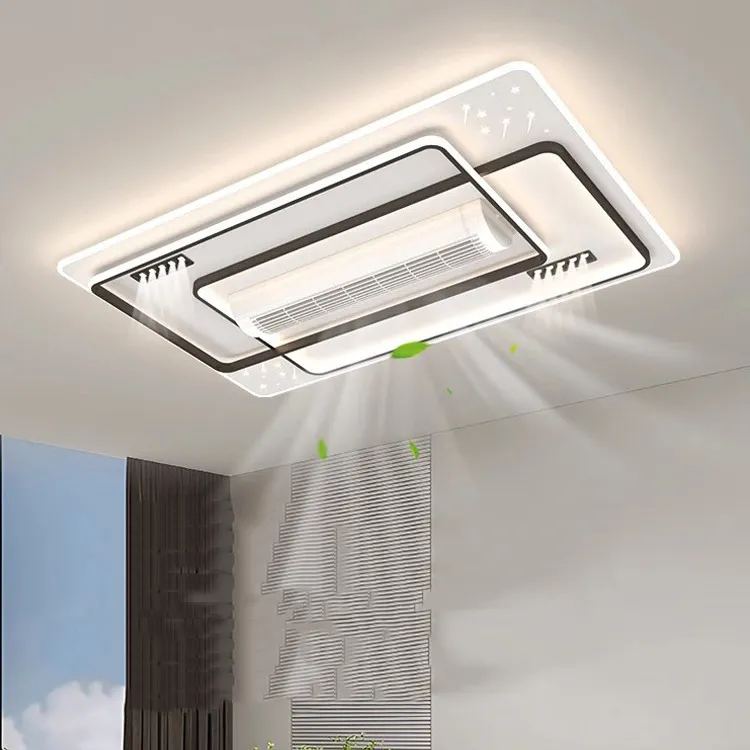 Nieuw Ontwerp Ventilator Licht Hotel Slaapkamer Decoratieve Verzonken Slimme Bladloze Plafondventilator Met Licht En Afstandsbediening