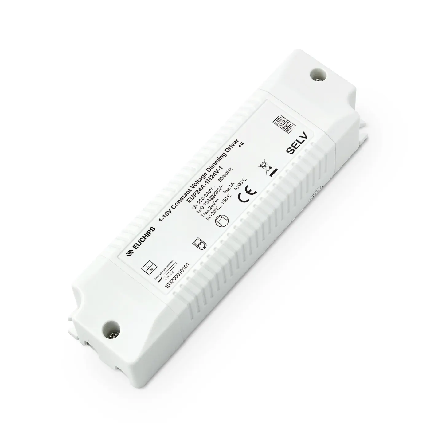 Euchips Original Hochwertiger LED-Streifen licht treiber Konstant spannung LED dimmbarer 24W 0-10V-Treiber