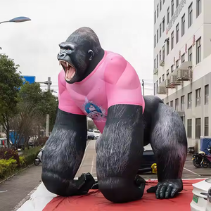 Maßgefertigte Große Tier- und Überlebensgroße Gorilla-Skulptur für den Außenbereich aus Kunstharz und Fiberglas von Fiber Sculpture - Product Image 2
