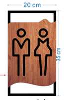Plaques de porte de toilettes 20*35cm, autocollants pour toilettes, panneau de porte de salle de bain en acrylique, panneau de porte de toilettes pour hommes et femmes