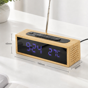 <span class=keywords><strong>Radio</strong></span>-<span class=keywords><strong>réveil</strong></span> numérique portable EMAF avec écran LED <span class=keywords><strong>en</strong></span> acrylique, affichage de la température, boîtier <span class=keywords><strong>en</strong></span> bambou <span class=keywords><strong>naturel</strong></span> et <span class=keywords><strong>radio</strong></span> FM - Product Image 4